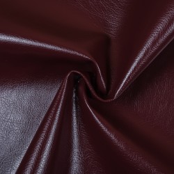 Ткань Дерматин (Кожзам) для мебели, цвет Бордовый (на отрез)  в Фрязино