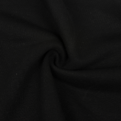 Ткань Футер 3-х нитка, Петля, цвет Черный (на отрез)  в Фрязино