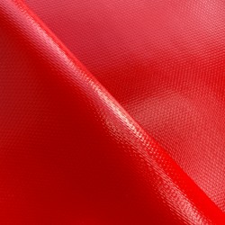 Ткань ПВХ 600 гр/м2 плотная, Красный (Ширина 150см), на отрез  в Фрязино