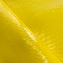 Ткань ПВХ 600 гр/м2 плотная, Жёлтый (Ширина 150см), на отрез  в Фрязино