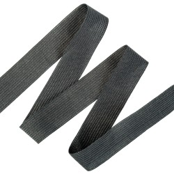 Окантовочная лента-бейка, цвет Чёрный 22мм (на отрез)  в Фрязино