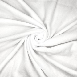 Ткань Флис Односторонний 130 гр/м2, цвет Белый (на отрез)  в Фрязино