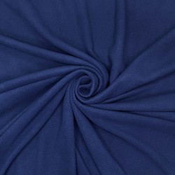 Ткань Флис Односторонний 130 гр/м2, цвет Темно-синий (на отрез)  в Фрязино