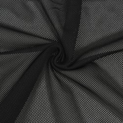 Трикотажная Сетка 75 г/м2, цвет Черный (на отрез)  в Фрязино