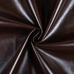 Ткань Дерматин (Кожзам) для мебели, цвет Темно-Коричневый (на отрез)  в Фрязино