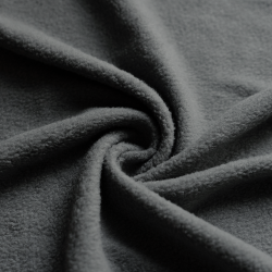 Ткань Флис Односторонний 130 гр/м2, цвет Серый (на отрез)  в Фрязино