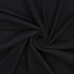 Ткань Флис Односторонний 130 гр/м2, цвет Черный (на отрез)  в Фрязино
