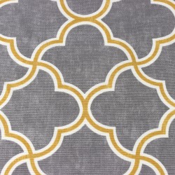 Интерьерная ткань Дак (DUCK), принт &quot;Орнамент на Сером&quot; (на отрез)  в Фрязино