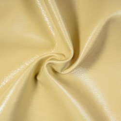 Ткань Дерматин (Кожзам) для мебели, цвет Кремовый (на отрез)  в Фрязино