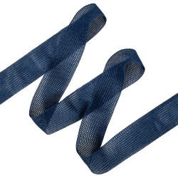 Окантовочная лента-бейка, цвет Синий 22мм (на отрез)  в Фрязино