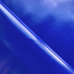 Ткань ПВХ 450 гр/м2, Синий (Ширина 160см), на отрез  в Фрязино