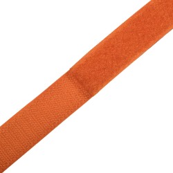 Контактная лента 25мм цвет Оранжевый (велькро-липучка, на отрез)  в Фрязино