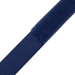 Контактная лента 25мм цвет Тёмно-Синий (Велькро-липучка), на отрез  в Фрязино