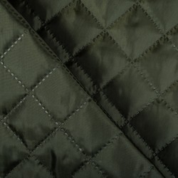 Стеганая подкладочная ткань с синтепоном (100гр/м2), цвет Хаки (на отрез)  в Фрязино